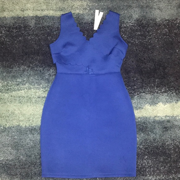 royal blue scuba dress